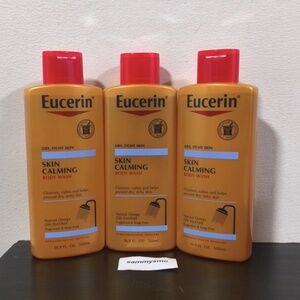 Eucerin Skin Calming Dry Skin Body Wash 16.9oz x3 bottles